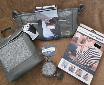 Itzy Ritzy NEW LOT Stroller Organizer / Chill Bag / Mom Boss Cover / Paci Pod