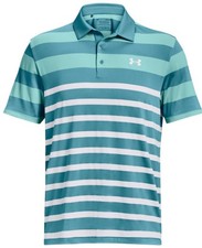 New Men  s Under Armour 1378676-433 UA Men's GOLF Playoff 3.0 Stripe Polo Size S