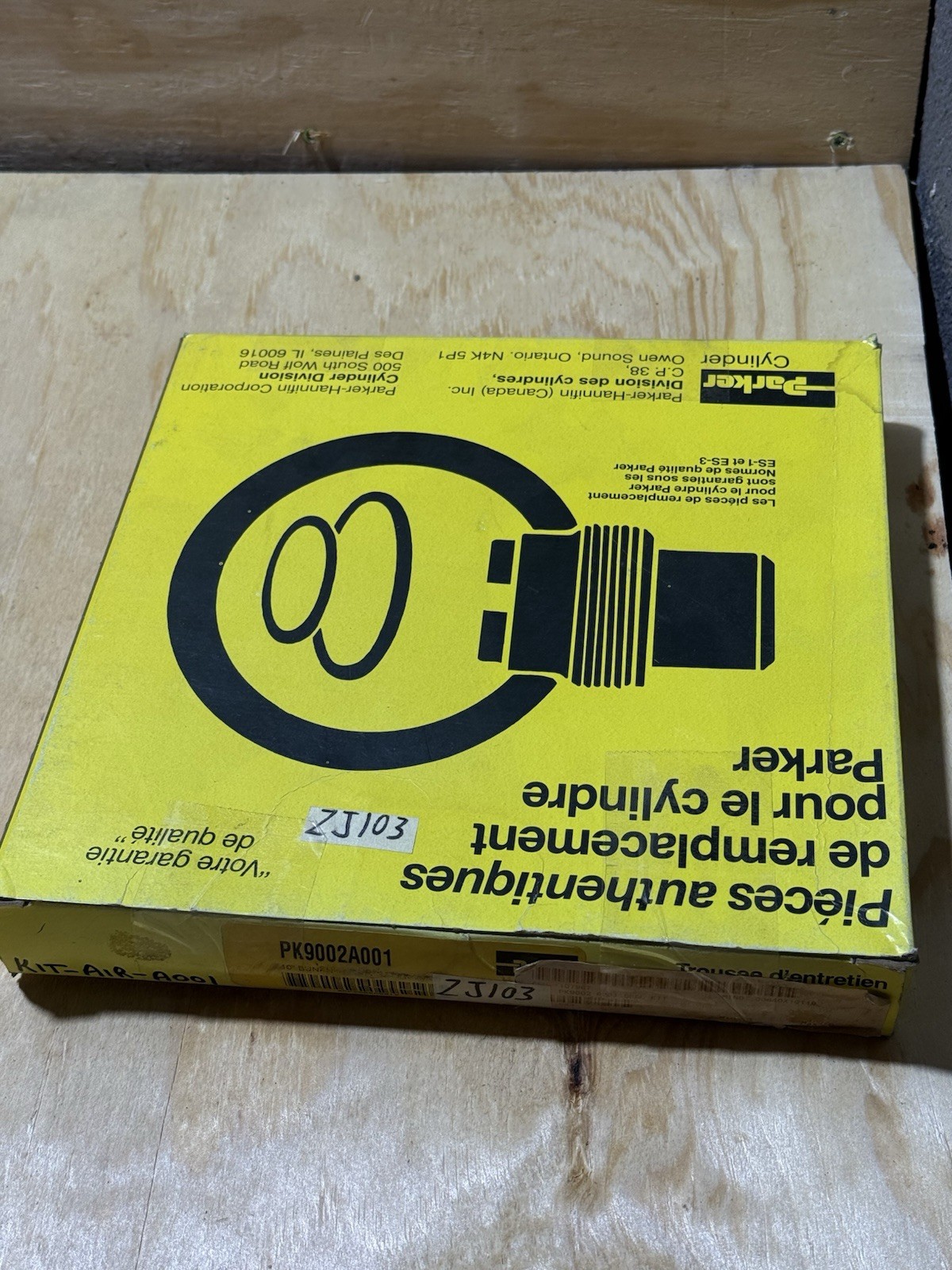 Parker PK9002A001 Buna-N 2A Series Piston Seal Kit, 10” Cylinder Replacement New
