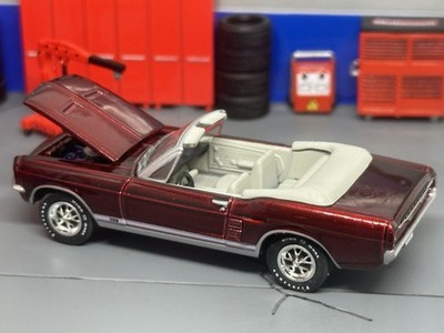 1967 67 Ford Mustang GT Convertible Dark Cherry Red Opening Hood 1/64 Scale