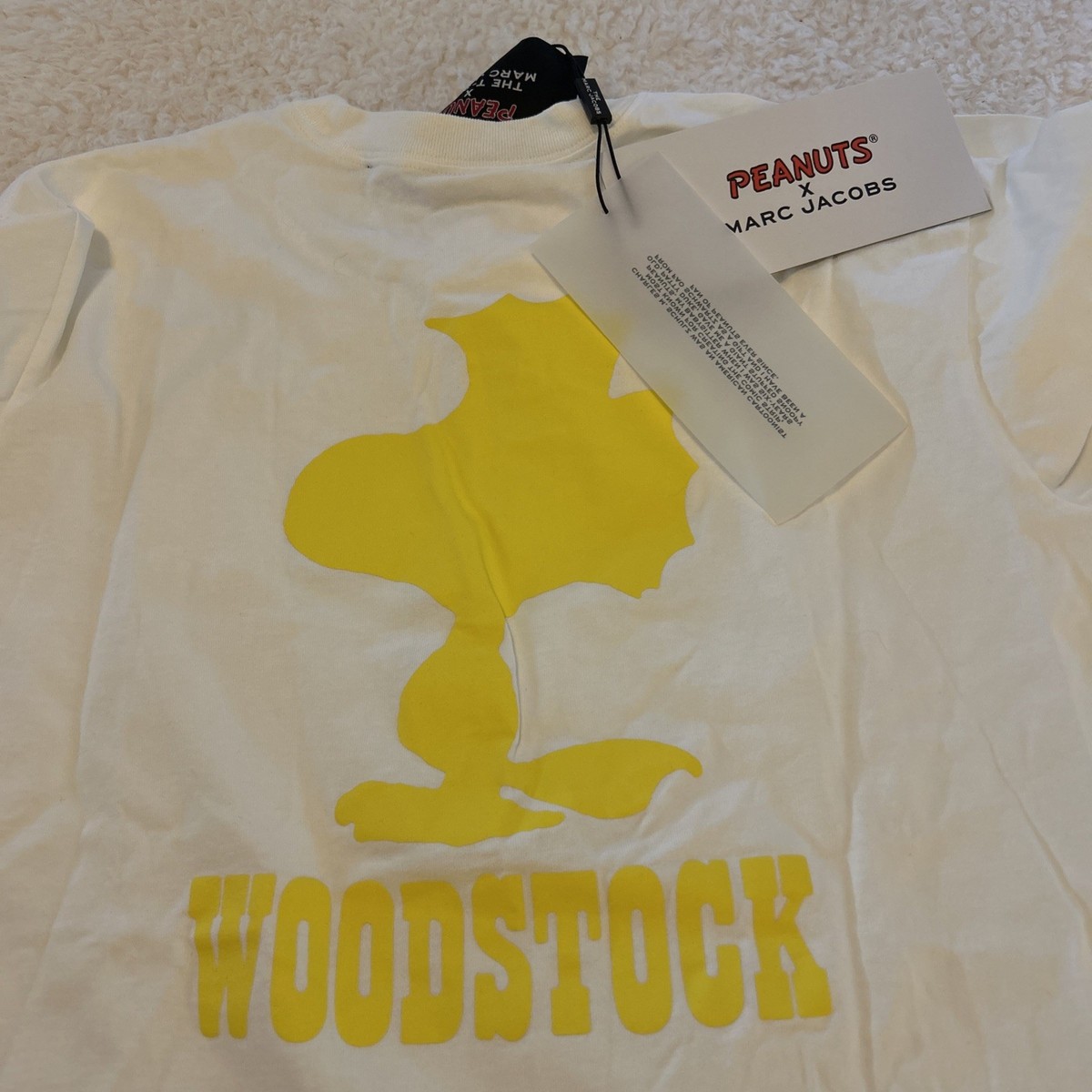 MARC JACOBS　 PEANUTS ×THE T-SHIRT Peanuts the shirt Marc Jacob's Woodstock L/S Graphic T Shirt xs | eBay