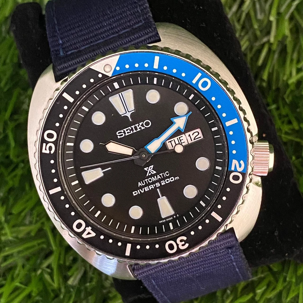 Rare Seiko Prospex SRP787K1 Turtle Automatic 4R36 Black Dial Day Date Watch Men