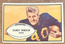 1953 Bowman Football Card # 22 Elroy Hirsch - Los Angeles Rams