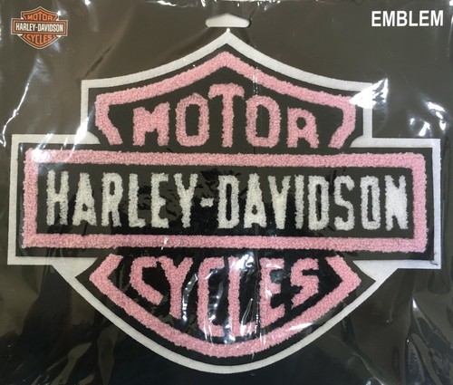 Harley Davidson Pink B&S Premium Chenille Patch Emblem Motorcycle Vest HD11002 - 第 2/2 張圖片