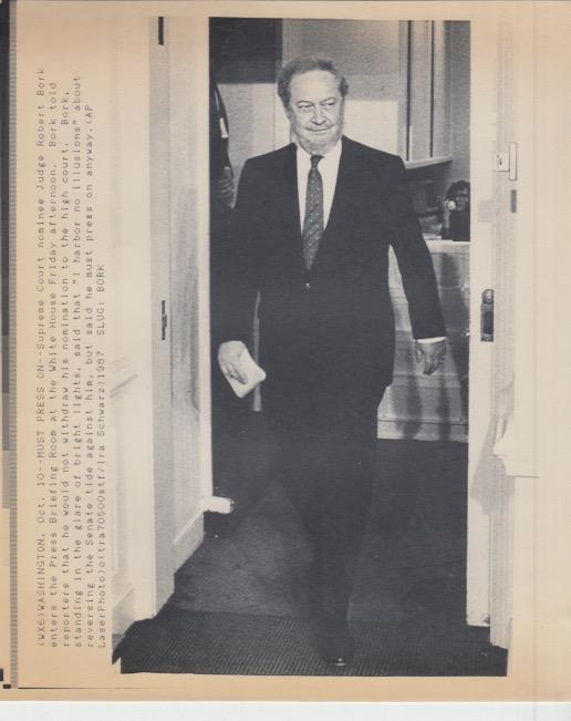 Senate Judiciary Committee Judge Robert Bork Judicial Robert Bork