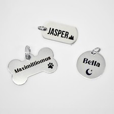 Personalized custom engraved pet tag id double sided name tags for cat dog