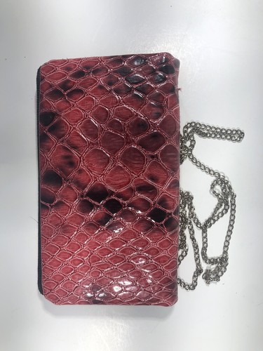 White House Black Market Chained Cross Body Clutch Black Pom. 111459 - Picture 3 of 5