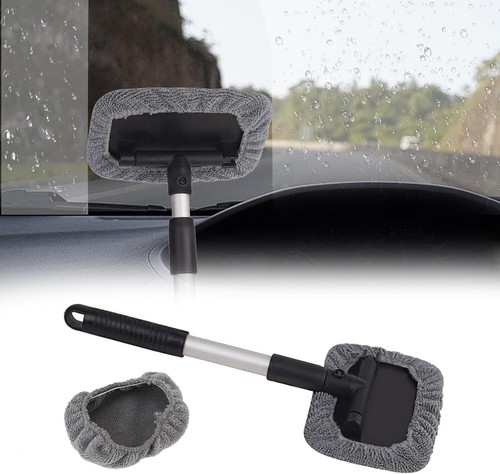 Car Cleaning Window Tool, Windshield Cleaner with Microfiber Cloth &...