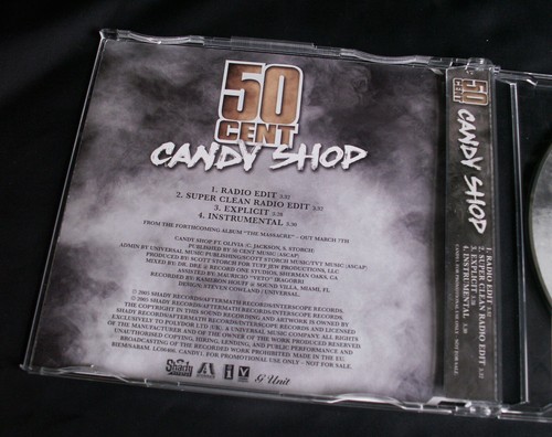 50 CENT 'Candy Shop' 2005 Gangsta CD Single PROMO. Shady CANDY 1. - Picture 4 of 5