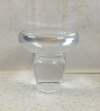 MID CENTURY MODERN MCM ART GLASS STOPPER CLEAR 2.11" EXCELLENT CONDITION!