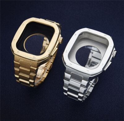 for Apple Watch Series 8 7 6 AP Mod Kit Stainless Steel Protect Band ...