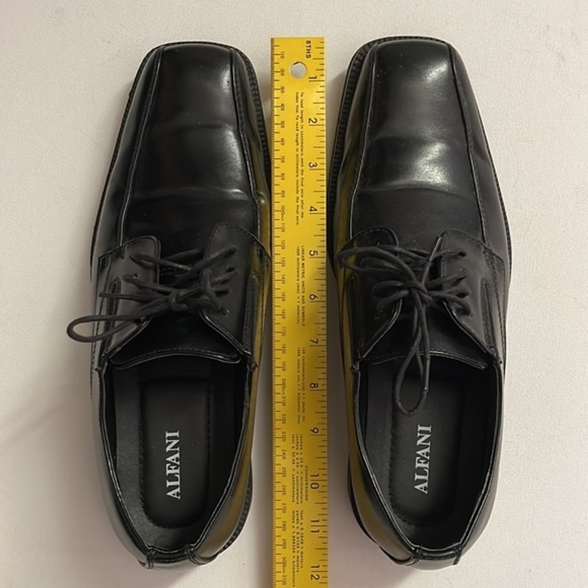 ALFANI Black Dress Square Toe Shoes Size 9.5 NWOT Alfani Black Mens Dress Shoes - Size 9.5M | eBay main image 2