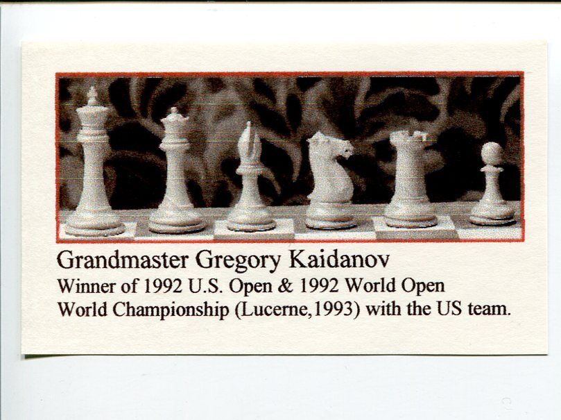 Original Hand Signed Autograph Photo of American Chess Grand 