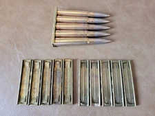 Mauser Stripper Clips 8mm Lot of 10 Brass Turkish Original WWII Era K98 M48