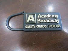 ACADEMY BROADWAY QUALITY OUTDOOR PRODUCTS VINTAGE PROMO ,TAG