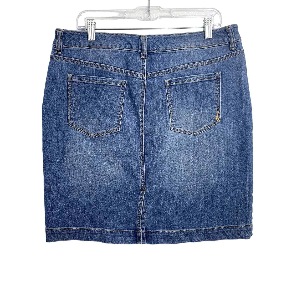 Denim mini skirt petite top