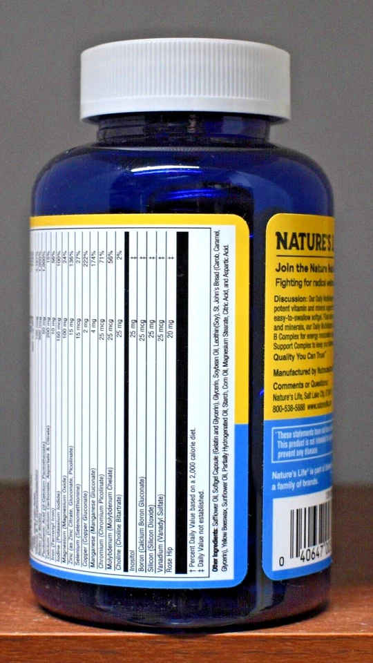 Nature's Life Daily Multivitamin 120 Softgels 2 Per Day Immunity & Energy - Image 4 of 4