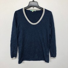 Boden Women Pullover Sweater Size US 10 UK 14 Blue Cotton Blend M085 -30
