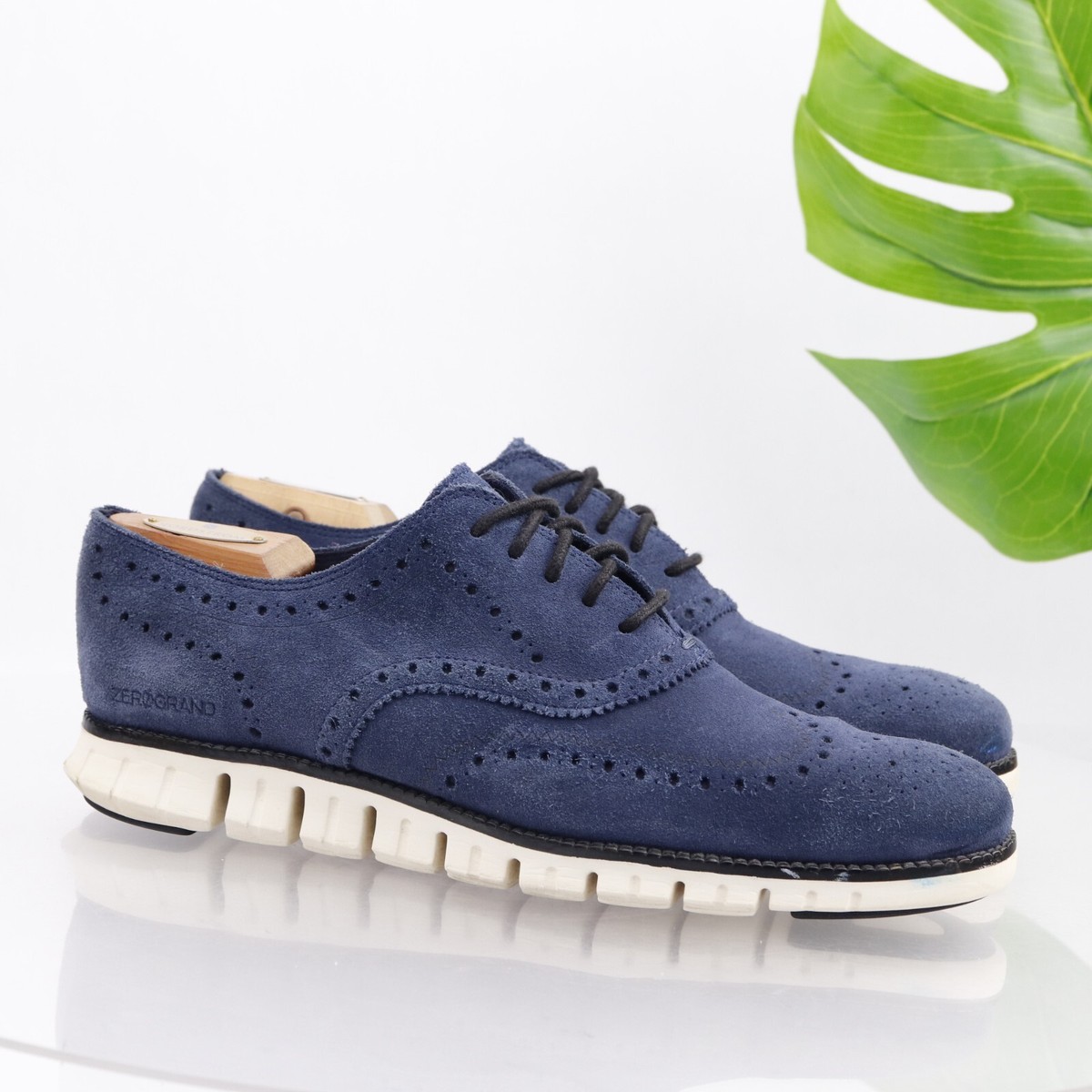 Cole Haan Men's Zerogrand Sneaker Oxford Size 10.5 Blue Suede