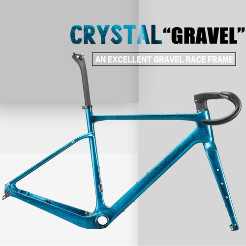 AIRWOLF Carbon Gravel Fahrradrahmen Straßenrennrad Reisen Fahrräder 700*45c - Bild 5 von 63