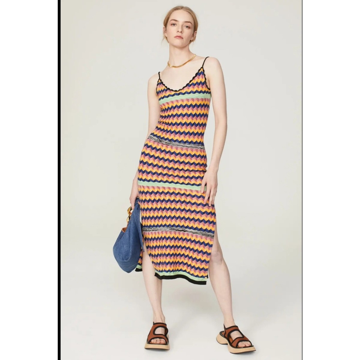 agua by agua bendita alga pacifico embroidered midi dress Paramo Alcaparra Midi Dress