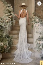 with tags  Lulus Love Everlasting White Floral Lace Mermaid Boho Bridal  G1N