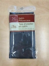Home Collection Black Satin Pillowcase