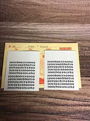 Champ Decals HO Scale Number Set X-15: 7/64” Black | eBay