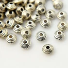 20 Metal Spacer Beads Antiqued Silver 5mm Alloy Ornate Bicone Jewelry Making Set