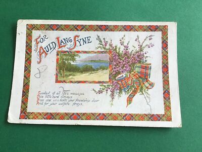 G.B. Für Auld Lang Syne 1919 alte Postkarte R45232