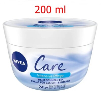 1 x 200ml Nivea Care Intensive Pflege Cream for Face, Body and