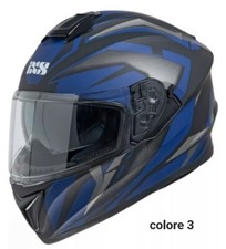 Casco Integrale Moto Policarbonato IXS HX216 con Visierino Parasole & Pinlock 