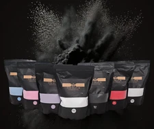 Blue Sand Wax Candle Scent-Geranium, Pearl Wax Candle 500g 17.63oz with 30 wick 