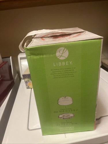 Libbey Selene Glass Server + Dome - NIB - 6 in 1 for Cake/Punch/Salad/Pie/Chips - Picture 2 of 2