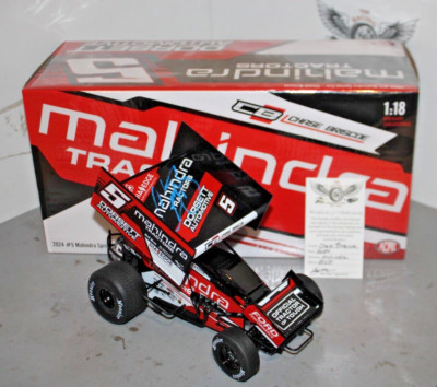 2024 Chase Briscoe #5 Mahindra Tractors 1/18 ACME Diecast Sprint Car Autographed