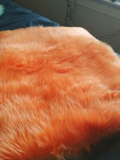 orange faux fur 1 x .5 yard