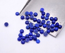 Natural Lapis Lazuli Round Cab Lot Loose Gemstone 4 MM For Jewelry Making P-3191