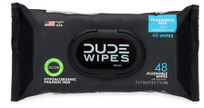 Dude Wipes Flushable 1-Pack Dispenser Pack Unscented Naturally Soothing 48 count