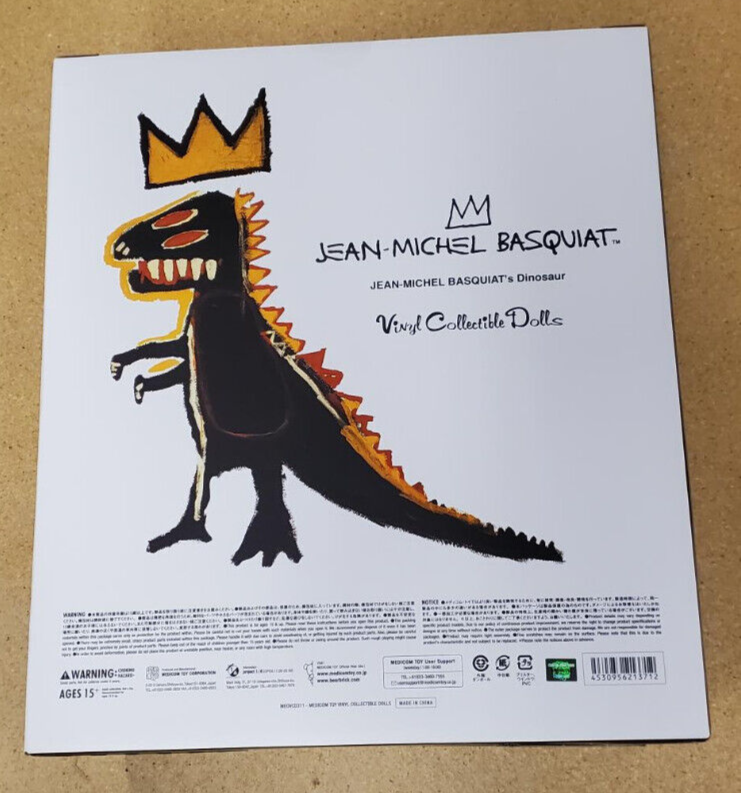 メディコムトイ JEAN-MICHEL BASQUIAT‘s Dinosaur Medicom Toy Jean Michel Basquiat Vinyl Figure Dinosaur