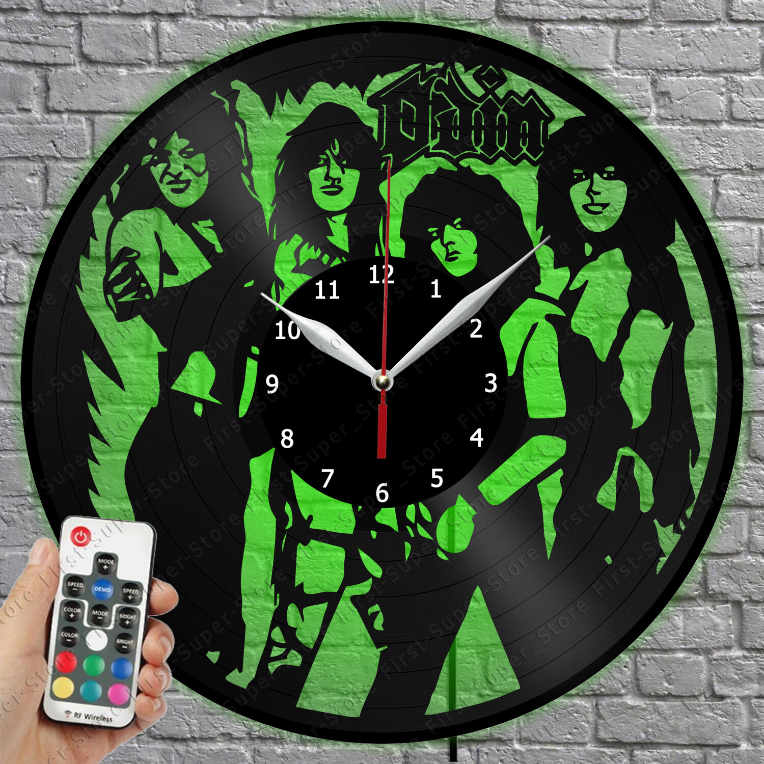 LED Clock Odin Vinyl Record Wall Clock with LED Light 1258
