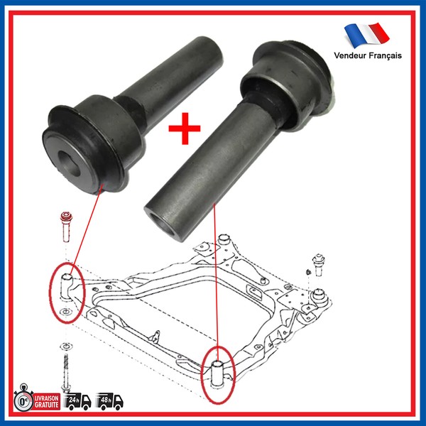 2X Silentblock Motorlager FüR Juke Leaf Koleos Qashqai 54400-JY20A-image