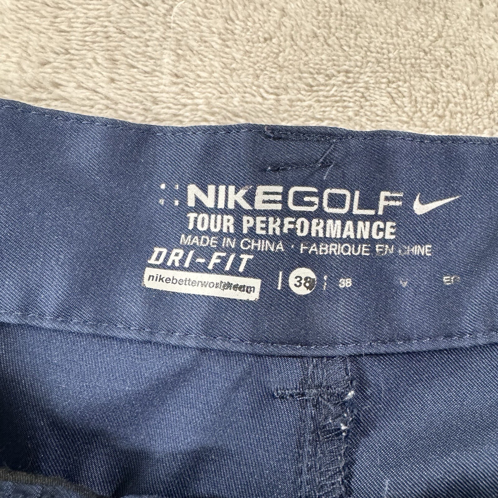 Nike Golf Dri-Fit Navy Blue Tour Performance Tech Golf Shorts Mens 38