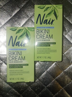 Hair Removal Cream Green Tea Moisturizing Private Bikini A Stop Growth Lot Of 2