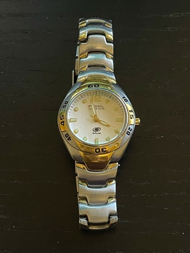 Vintage Fossil Blue Women's Analog Dial 