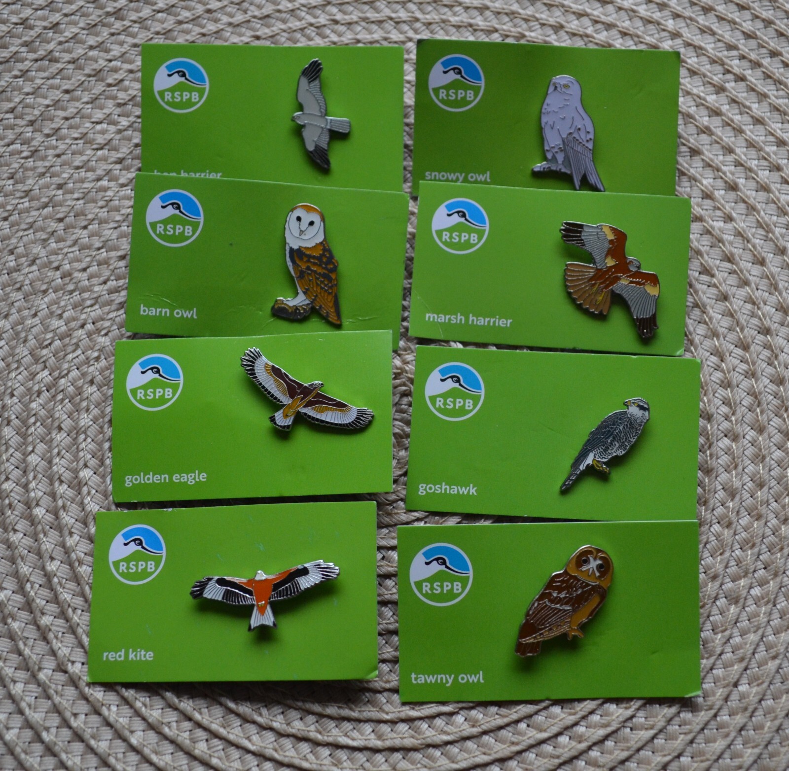 rspb pin badges birds of prey. eBay