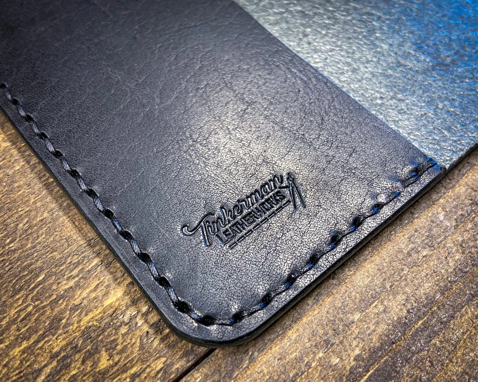 Pocket Notebook Black Leather Refillable cover with Mini Composition Book USA - Image 4 of 4