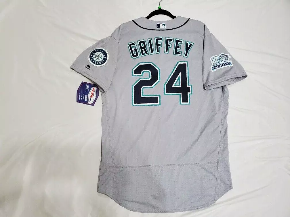 Seattle Mariners Ken Griffey Jr Majestic Authentic Cool Base Jersey Size 52