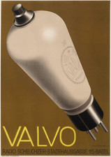 1930s German Valvo Vacuum Tube H4080 Poster 13 x 19 Giclee Print