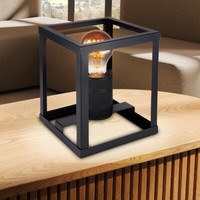 Tischlampe Tischleuchte Beistellleuchte Industriell Schwarz Leselampe Led H 20Cm