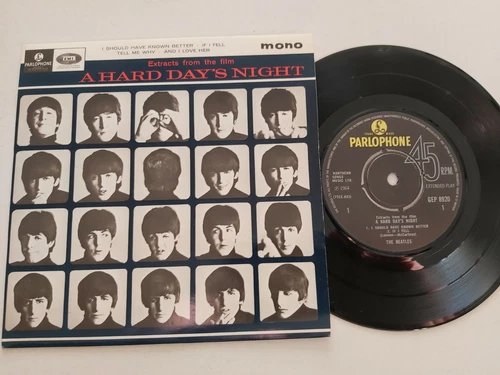 BEATLES A HARD DAYS NIGHT EP UK REISSUE PRESSING 7" VINYL  Ex/NR MINT